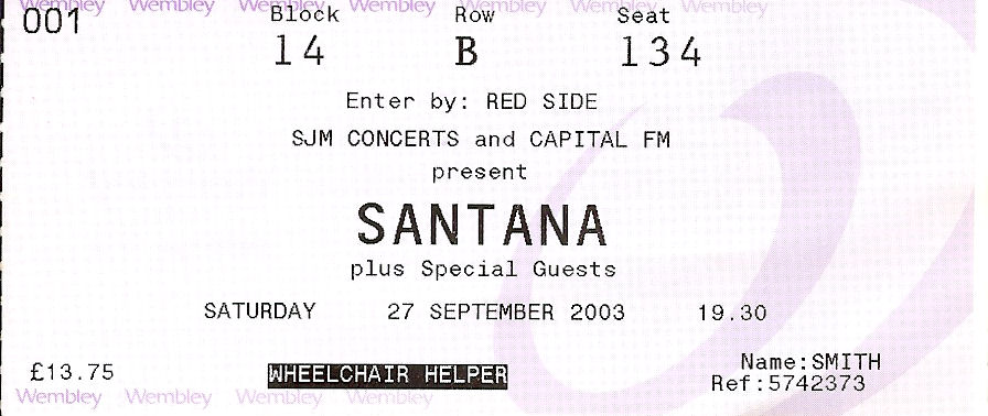 Santana Ticket